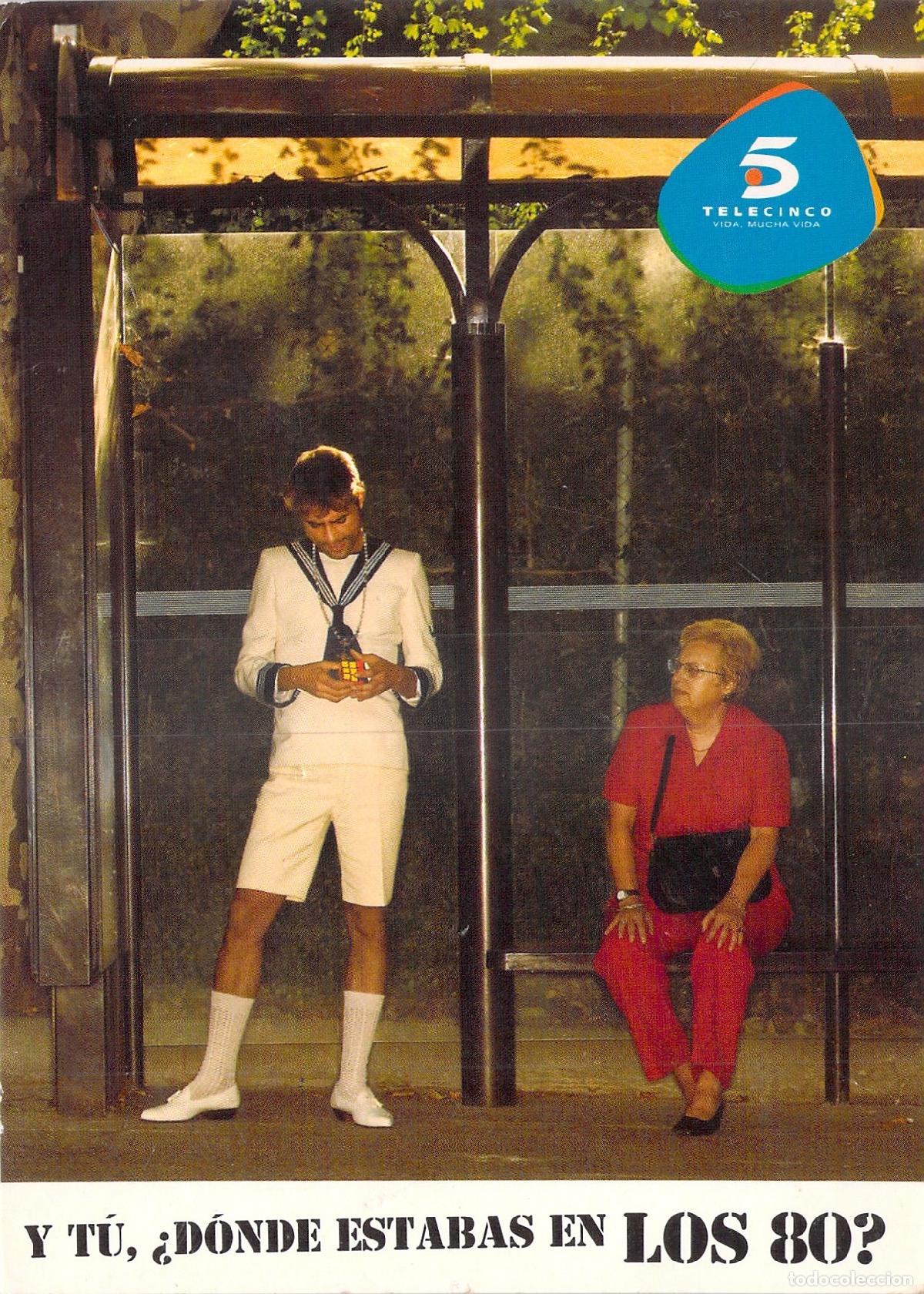 Postales: Postal Promocional Serie TV Los 80 Telecinco Jos&eacute; Coronado