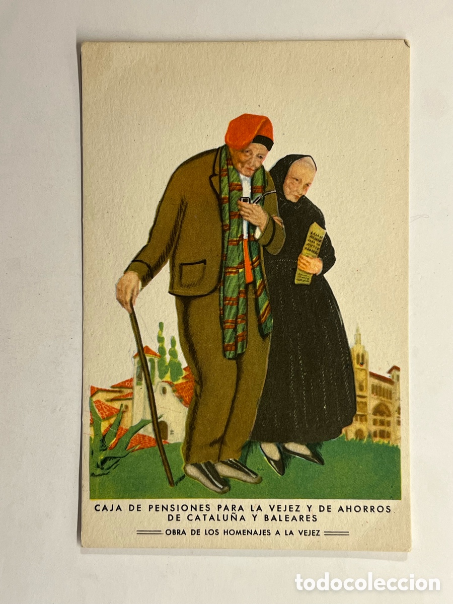 Postales: Caja de pensiones para la vejez y de ahorros de Catalu&ntilde;a y Baleares