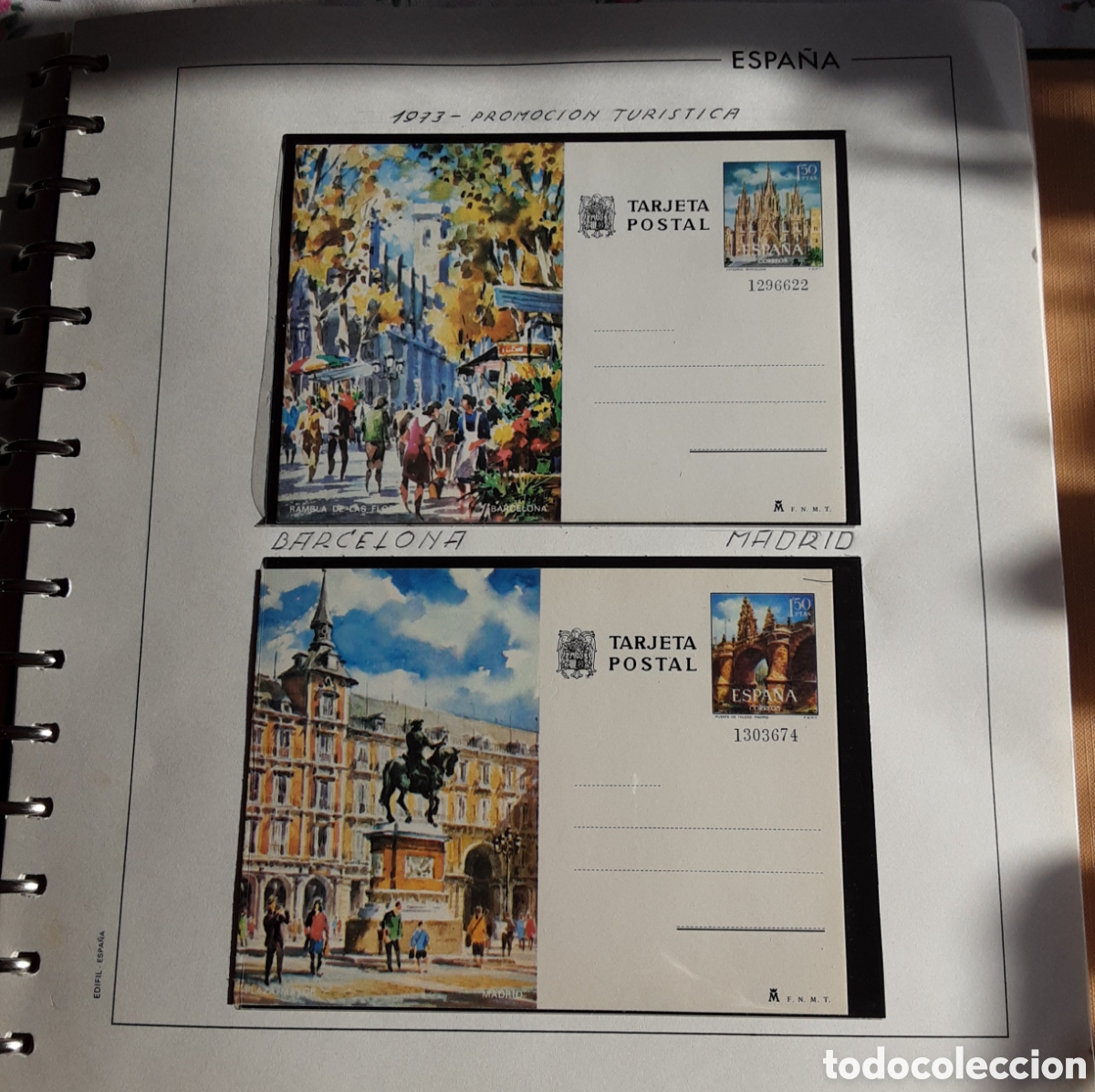 Postales: Album tarjetas postales y aerogramas