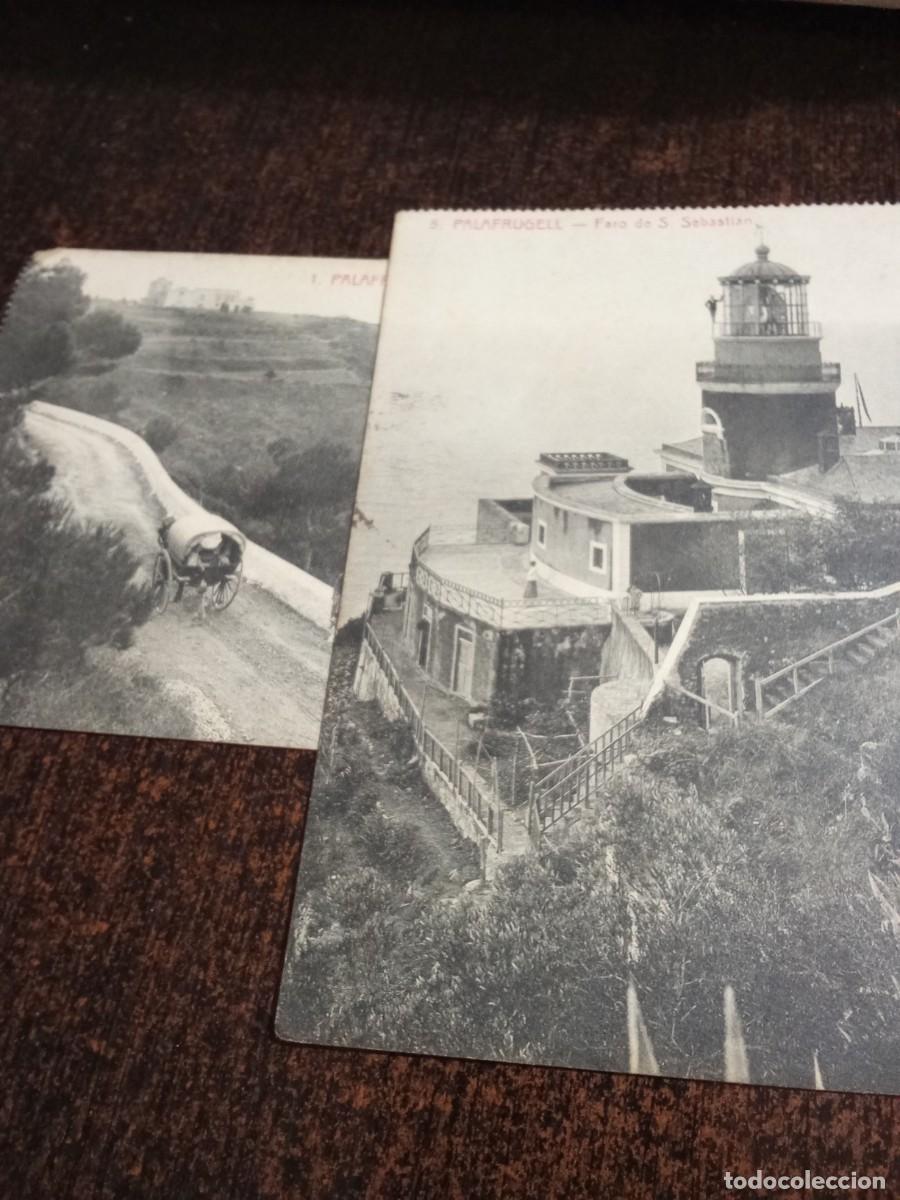 Postales: Palafrugell.Faro de San Sebastian. 2 postals.
