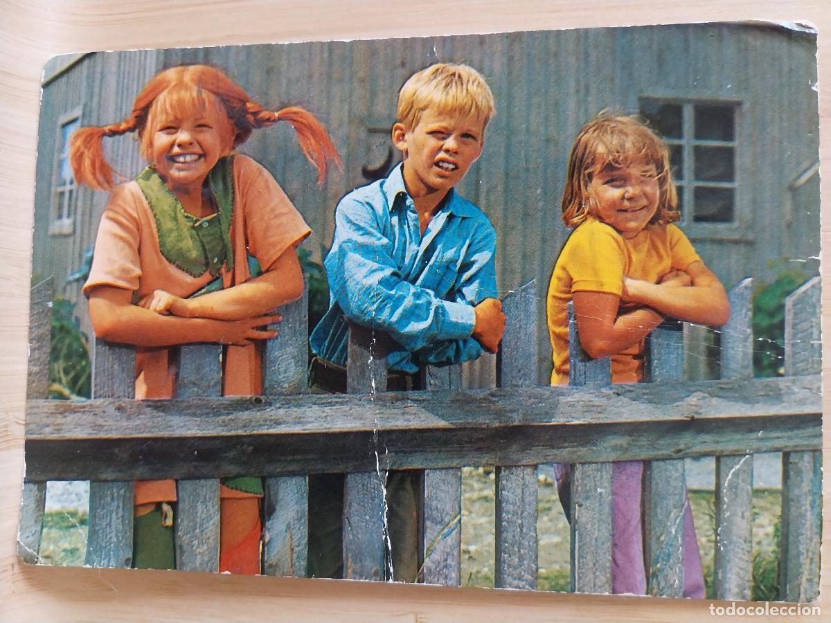 Postales: PIPPI PIPI CALZASLARGAS A&Ntilde;O 1975 LANGSTRUMPF TOMMY ANNIKA ED TARJEFHER 112 ESCRITA