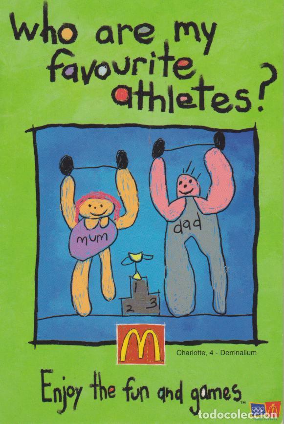 Postales: 5 POSTALES OLIMPIADA SYDNEY 2000 - DIBUJOS DE NI&Ntilde;OS &ndash; DISFRUTA DE LOS JUEGOS &ndash; S/C