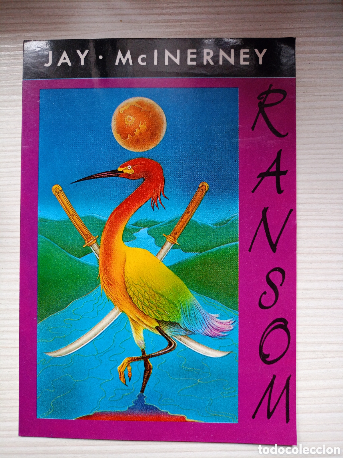 Postales: Postal promoci&oacute;n novela Ransom - Jay McInerney; Edhasa Ficciones