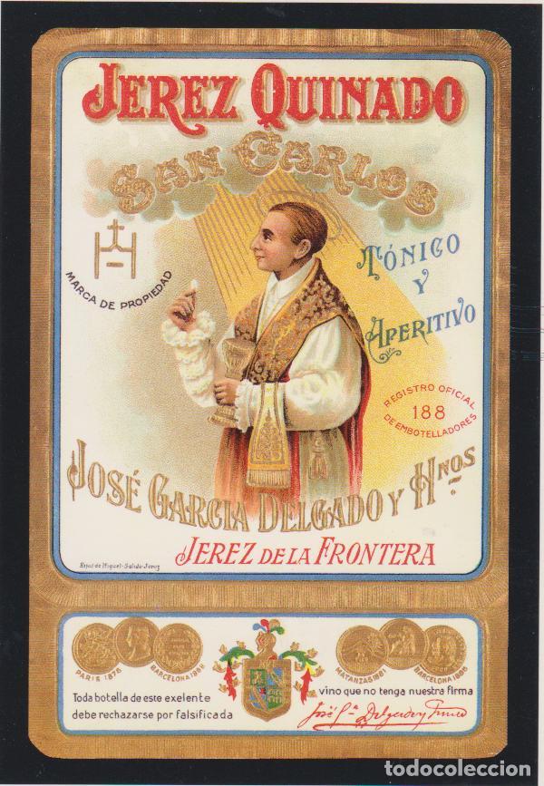 Postales: POSTAL PUBLICITARIA ETIQUETA JEREZ 1940 &ndash; SERIE RELIGION N&ordm;73 &ndash; S/C