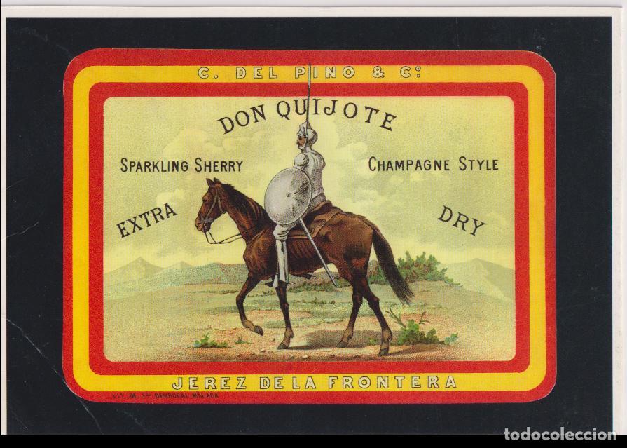 Postales: POSTAL PUBLICITARIA ETIQUETA JEREZ 1890 &ndash; SERIE PERSONAJES N&ordm;59 &ndash; S/C
