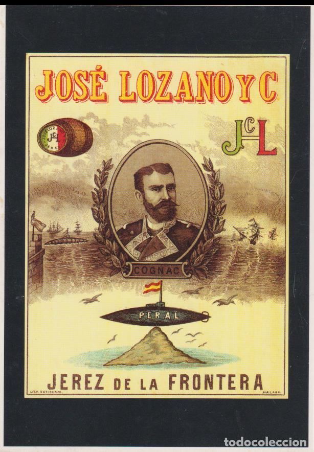 Postales: POSTAL PUBLICITARIA ETIQUETA JEREZ 1885 &ndash; SERIE PERSONAJES N&ordm;8 &ndash; S/C