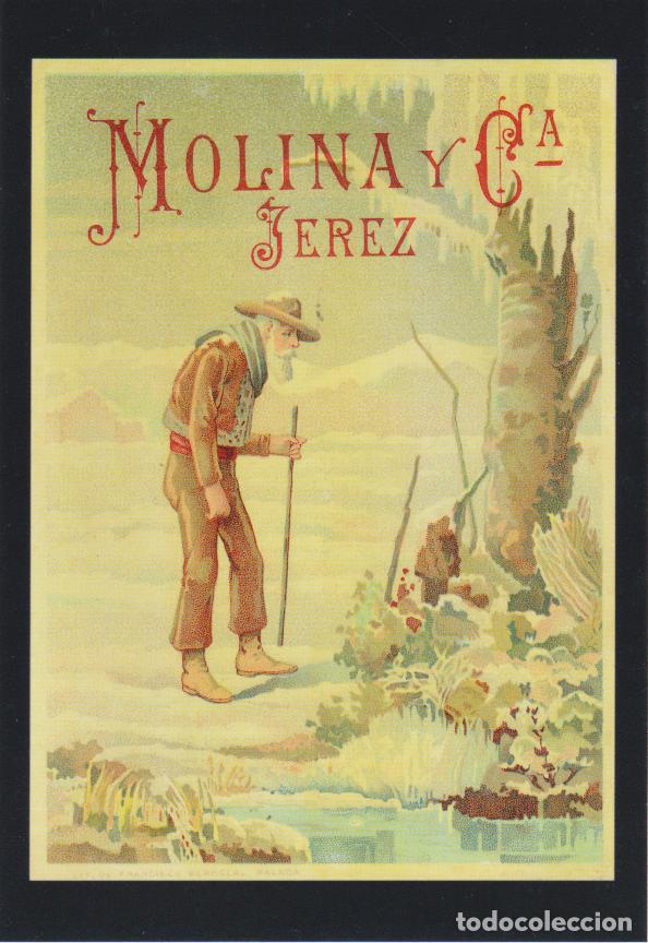 Postales: POSTAL PUBLICITARIA ETIQUETA JEREZ 1892 &ndash; SERIE AMERICA N&ordm;1 &ndash; S/C