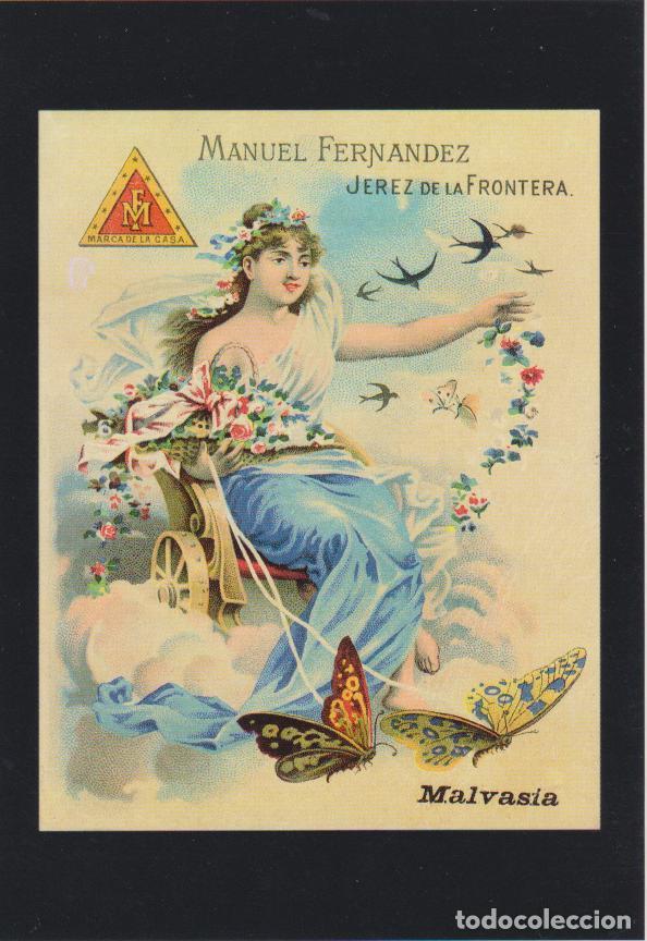 Postales: POSTAL PUBLICITARIA ETIQUETA JEREZ 1895 &ndash; SERIE COSTUMBRISTAS N&ordm;154 &ndash; S/C
