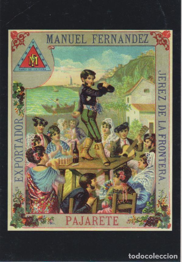 Postales: POSTAL PUBLICITARIA ETIQUETA JEREZ 1895 &ndash; SERIE COSTUMBRISTAS N&ordm;123 &ndash; S/C