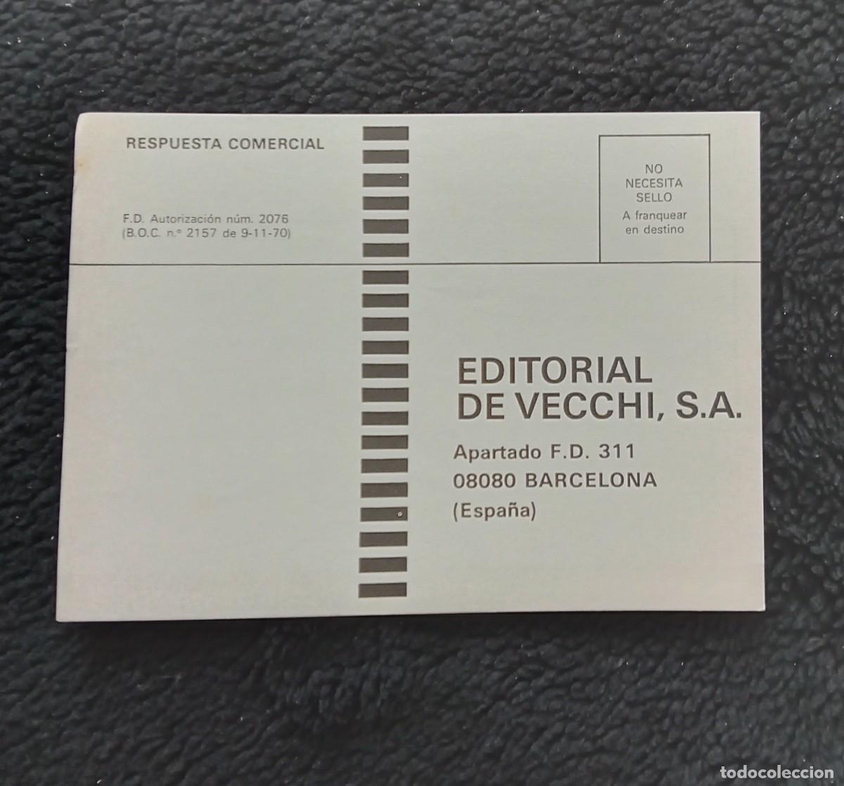 Postales: RESPUESTA COMERCIAL. TARJETA POSTAL. EDITORIAL DE VECCHI. SIN ESCRIBIR.