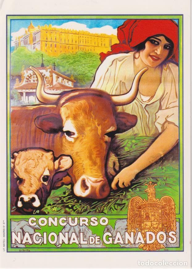Postales: POSTAL PUBLICITARIA CARTELES CONCURSO NACIONAL DE GANADOS &ndash; EDICIONES AM AM3243 &ndash; S/C