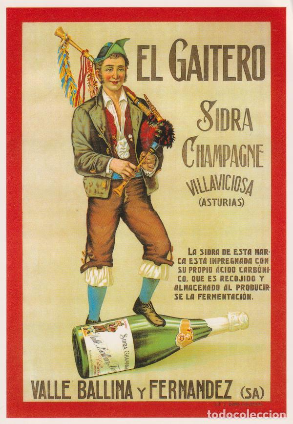 Postales: POSTAL PUBLICITARIA CARTELES SIDRA EL GAITERO &ndash; EDICIONES AM AM818 &ndash; S/C