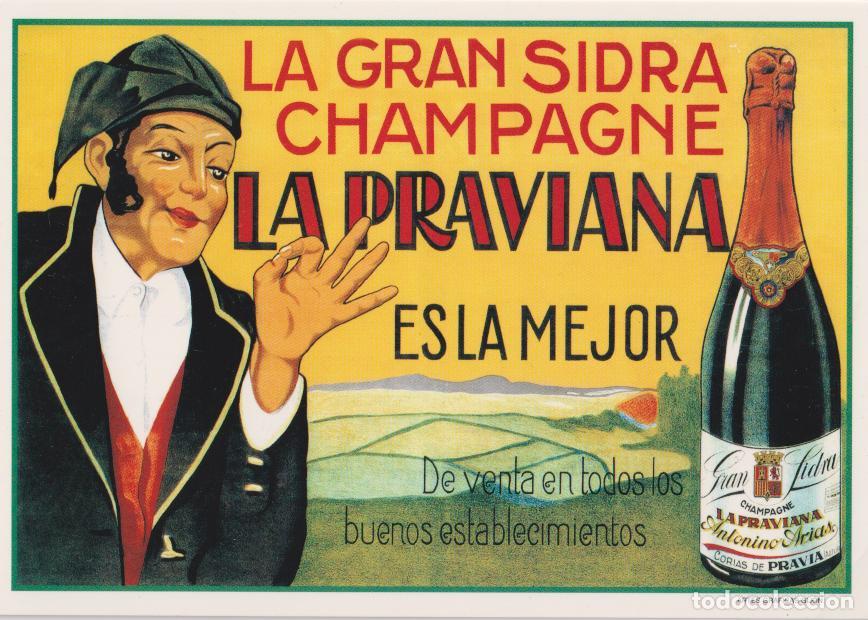 Postales: POSTAL PUBLICITARIA CARTELES SIDRA CHAMPAGNE LA PRAVIANA &ndash; EDICIONES AM AM3343 &ndash; S/C