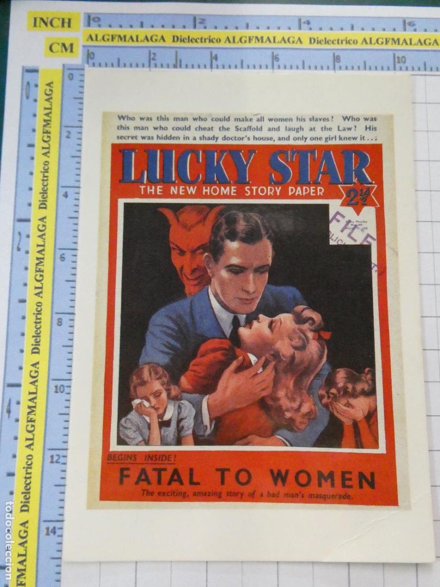 Postales: POSTAL PUBLICITARIA. PUBLICIDAD REVISTA LITERARIA THE NEW HOME STORY PAPER. LUCKY STAR. 2950