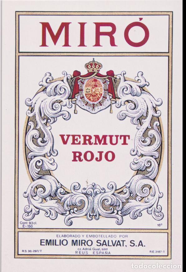 Postales: POSTAL PUBLICITARIA ETIQUETAS VERMOUTH DE REUS &ndash; SERIE A &frac34;