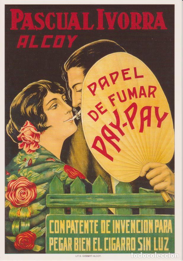 Postales: POSTAL PUBLICITARIA CARTELES PAPEL DE FUMAR PAY-PAY &ndash; EDICIONES AM 92 &ndash; S/C