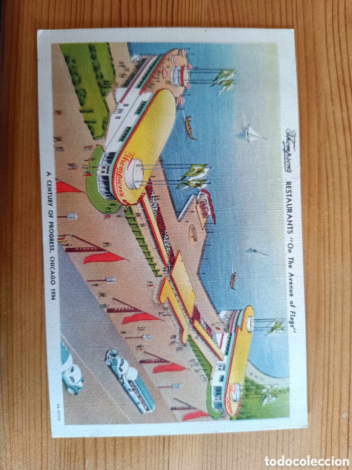 Postales: Tarjeta postal. Restaurantes&nbsp;Thompson's&nbsp;en la Feria Mundial&nbsp;A Century of Progress, de Chicago. 1933.