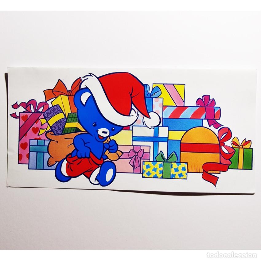 Postales: TARJETA Navidad NESTL&Eacute; OSITO AZUL Publicidad Vintage - Nutrici&oacute;n Infantil RARO