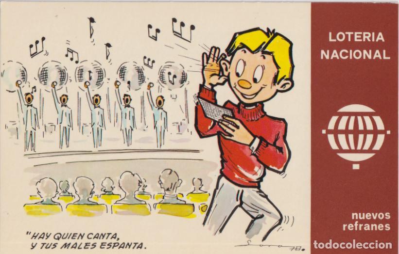 Postales: POSTAL LOTERIA &ndash; NUEVOS REFRANES &ndash; E.DE LARA &ndash; SERIE K N&ordm;5 &ndash; S/C