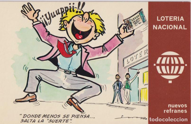 Postales: POSTAL LOTERIA &ndash; NUEVOS REFRANES &ndash; E.DE LARA &ndash; SERIE K N&ordm;6 &ndash; S/C