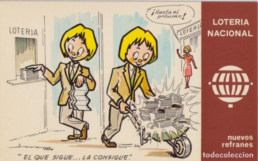 Postales: POSTAL LOTERIA &ndash; NUEVOS REFRANES &ndash; E.DE LARA &ndash; SERIE K N&ordm;8 &ndash; S/C