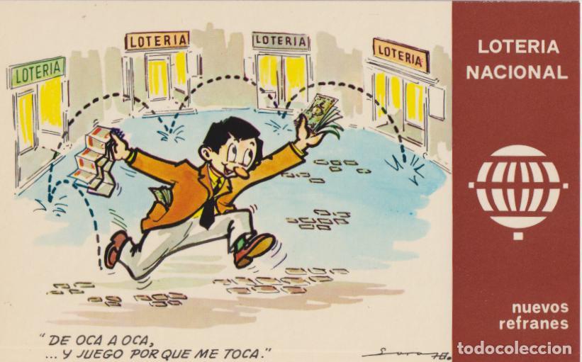 Postales: POSTAL LOTERIA &ndash; NUEVOS REFRANES &ndash; E.DE LARA &ndash; SERIE K N&ordm;9 &ndash; S/C