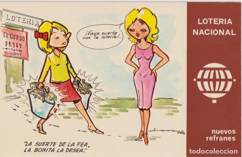 Postales: POSTAL LOTERIA &ndash; NUEVOS REFRANES &ndash; E.DE LARA &ndash; SERIE K N&ordm;11 &ndash; S/C