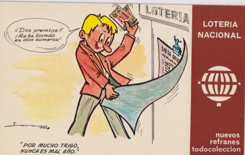 Postales: POSTAL LOTERIA &ndash; NUEVOS REFRANES &ndash; E.DE LARA &ndash; SERIE K N&ordm;12 &ndash; S/C
