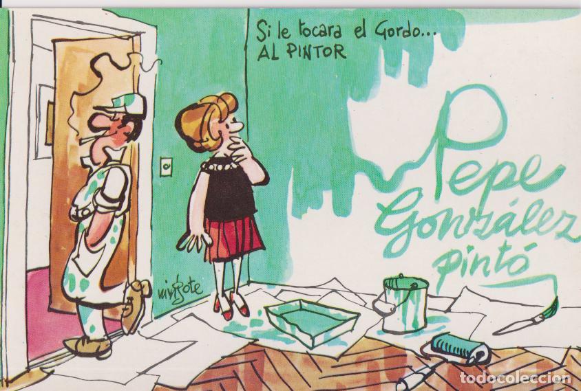 Postales: POSTAL LOTERIA &ndash; SI LE TOCARA EL GORDO: AL PINTOR &ndash; MINGOTE &ndash; SERIE E N&ordm;2 &ndash; S/C