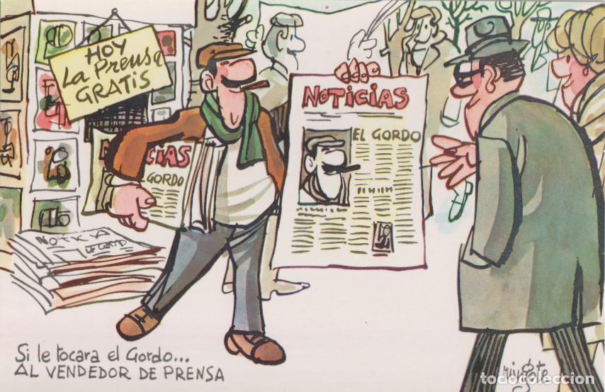 Postales: POSTAL LOTERIA &ndash; SI LE TOCARA EL GORDO: AL VENDEDOR DE PRENSA &ndash; MINGOTE &ndash; SERIE E N&ordm;3 &ndash; S/C