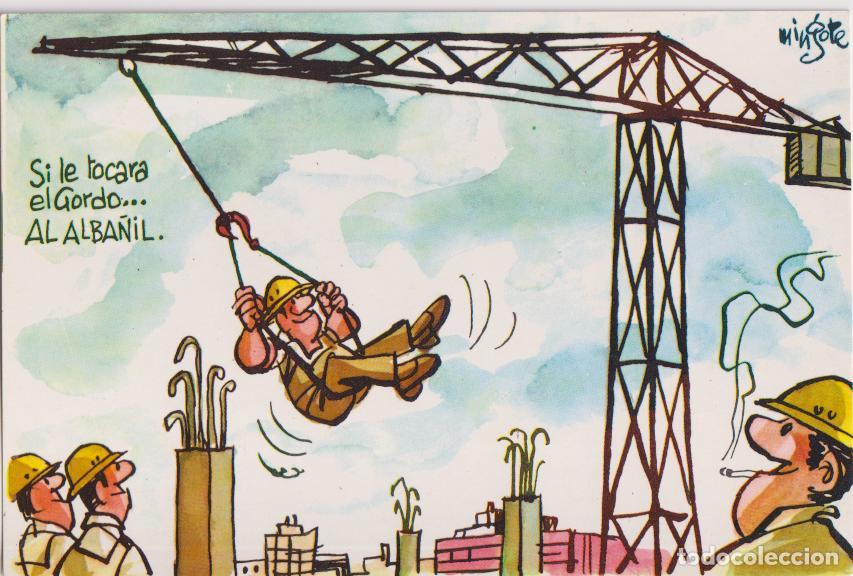 Postales: POSTAL LOTERIA &ndash; SI LE TOCARA EL GORDO: AL ALBA&Ntilde;IL &ndash; MINGOTE &ndash; SERIE E N&ordm;8 &ndash; S/C