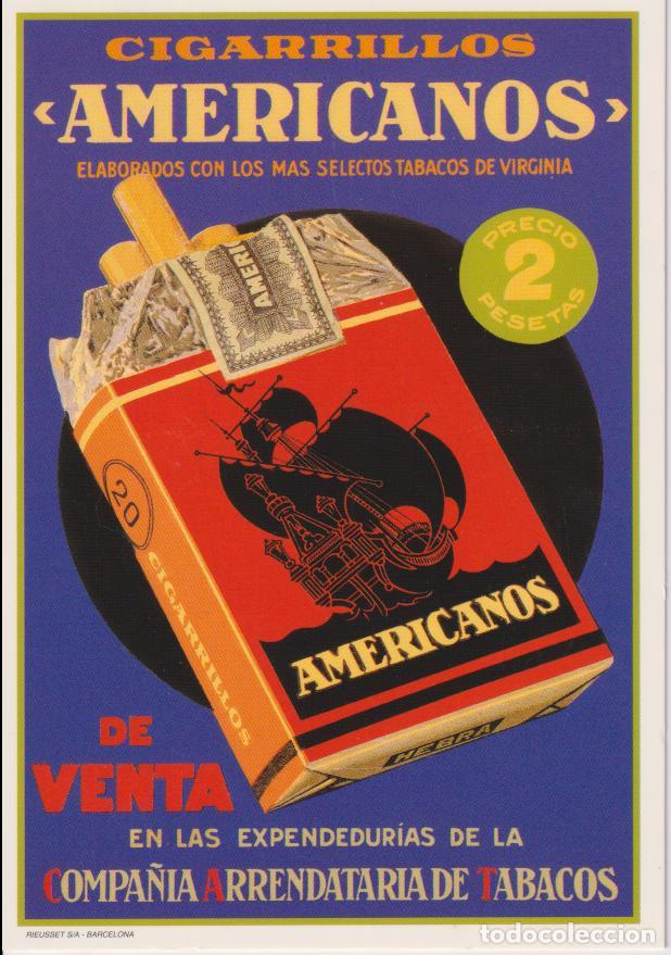 Postales: POSTAL PUBLICITARIA CARTELES CIGARRILLOS AMERICANOS &ndash; EDICIONES AM 1640 &ndash; S/C