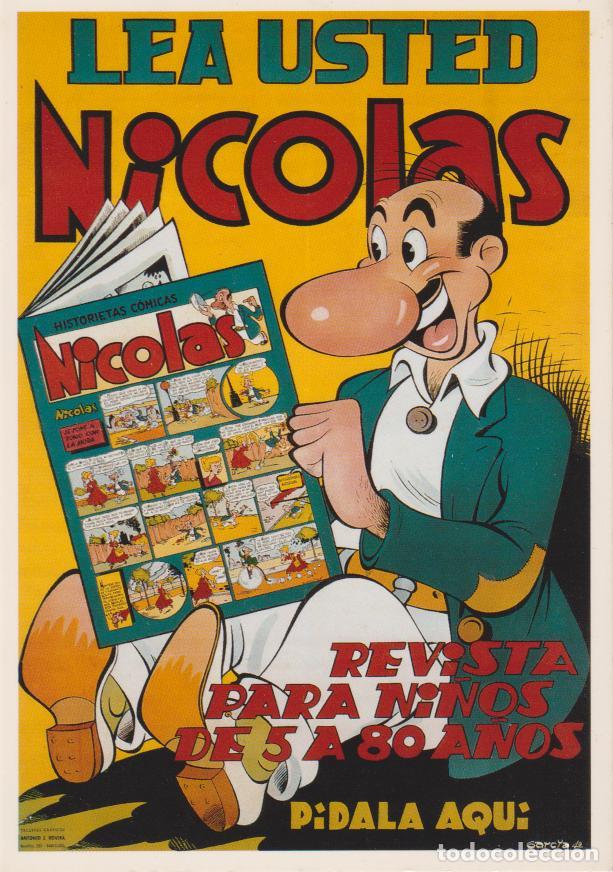Postales: POSTAL PUBLICITARIA CARTELES NICOLAS &ndash; EDICIONES AM N&ordm;2909 &ndash; S/C