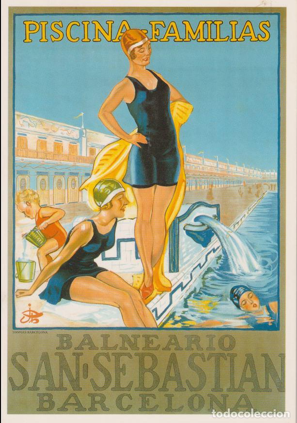 Postales: POSTAL PUBLICITARIA CARTELES BALNEARIO SAN SEBASTIAN &ndash; EDICIONES AM N&ordm;2917 &ndash; S/C