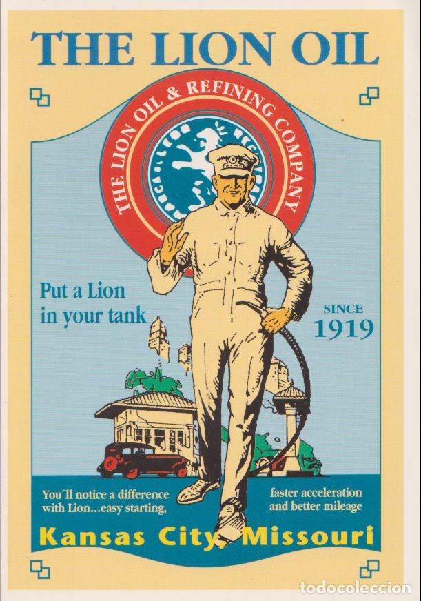 Postales: POSTAL PUBLICITARIA CARTELES THE LION OIL &ndash; EDICIONES AM N&ordm;2180/10 &ndash; S/C