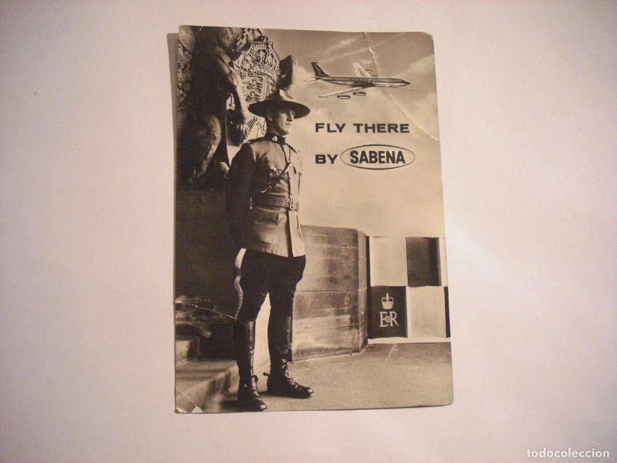 Postales: FLY THERE BY SABENA, POSTAL PUBLICITARIA DE BELGIAN WOELD AIRLINES , CANADA, CIRCULADA
