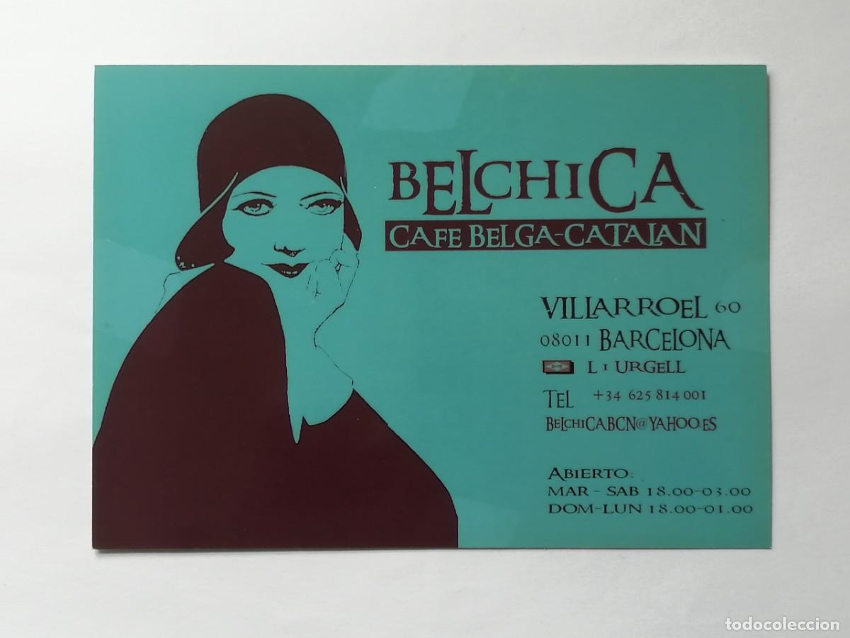 Postales: POSTAL 18427 NUEVA-BELCHICA CAFE BELGA-CATALAN BARCELONA &ndash;MUJER &ndash;METRO L1 URGELL