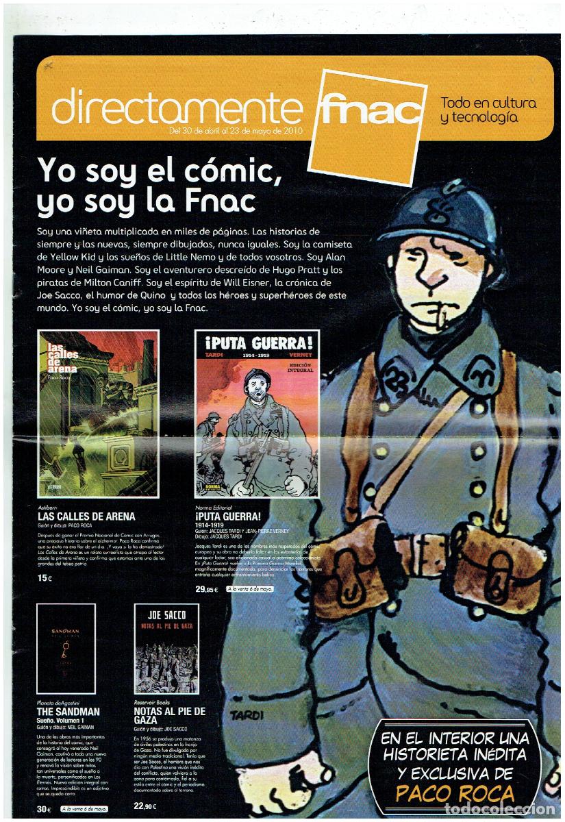 Postales: DIRECTAMENTE FNAC. YO SOY EL COMIC. EN EL INTERIOR HISTORIETA DE PACO ROCA. (B/48.1