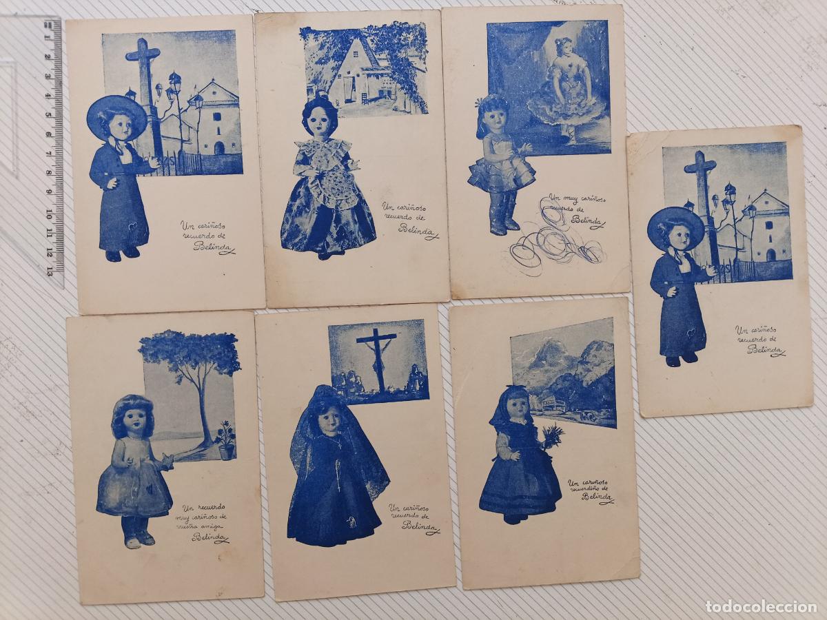 Postales: 5 POSTALES DE LA MU&Ntilde;ECA MAS LINDA BELINDA UNEXCO ESPA&Ntilde;OLA MADRID