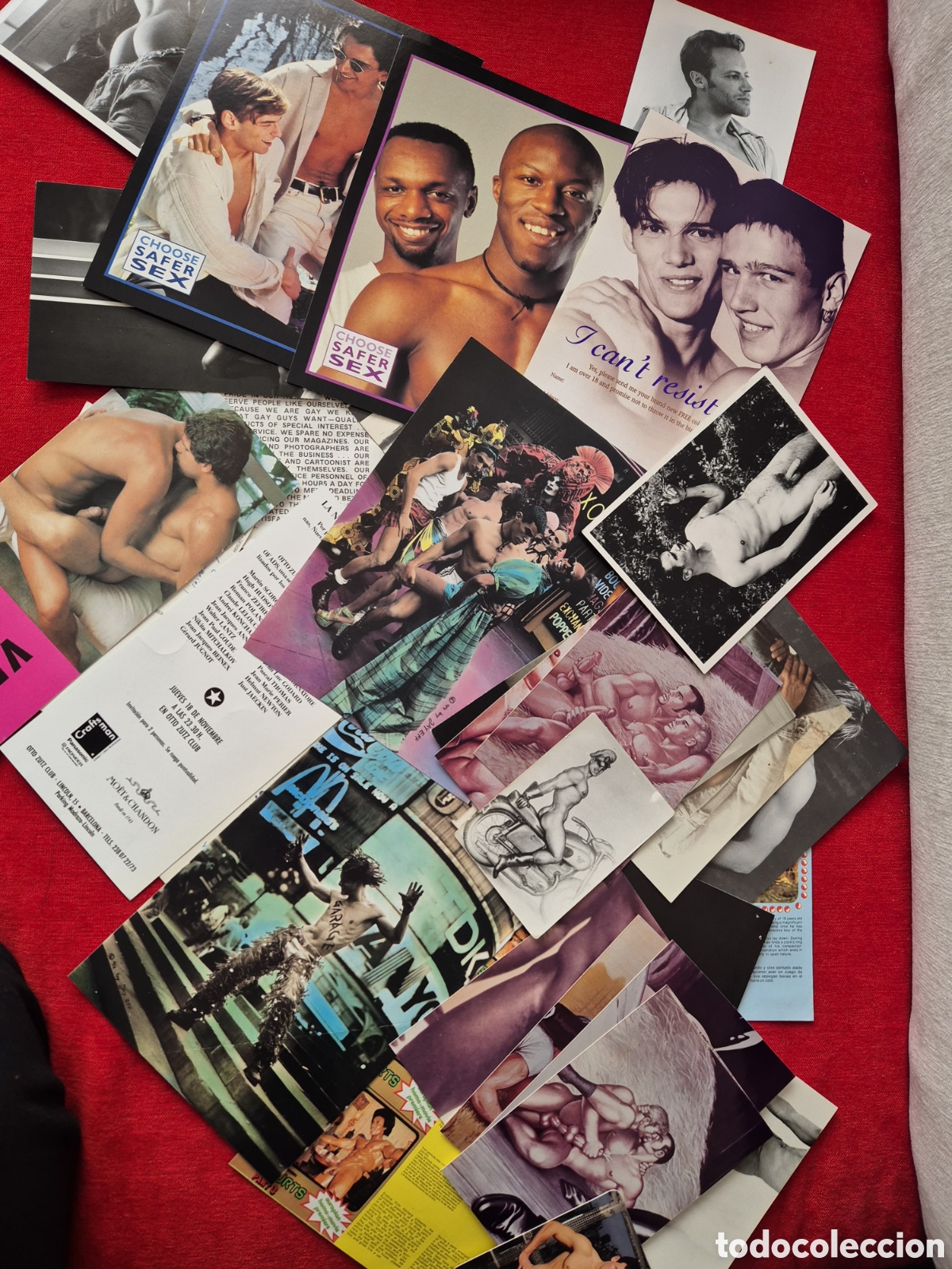 Postales: LOTE DE 50 ART&Iacute;CULOS DE TEMA GAY. POSTALES, CALENDARIOS, PUBLICIDAD, FOTOS, DISE&Ntilde;O. HOMOSEXUALIDAD.
