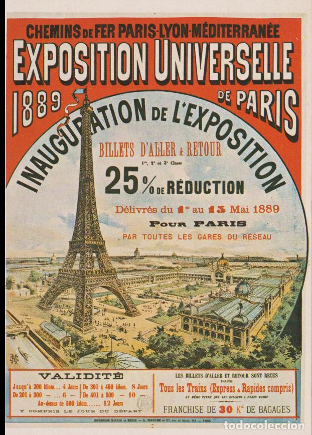 Postales: POSTAL PUBLICITARIA CARTELES EXPOSITION UNIVERSELLE 1889 PARIS - EDITIONS MIC MAX - S/C