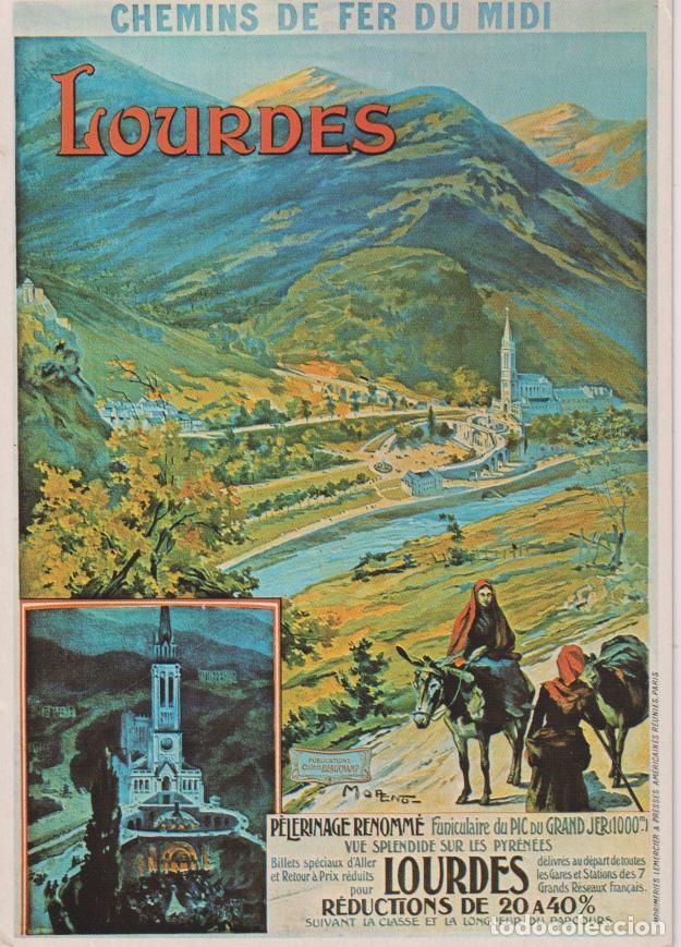 Postales: POSTAL PUBLICITARIA CARTELES LOURDES, CHEMINS DE FER - EDITIONS MIC MAX - S/C