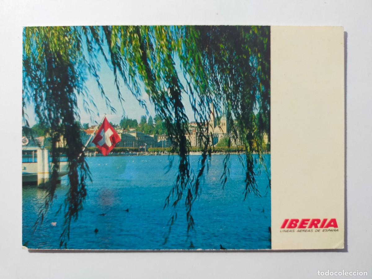 Postales: Postal IBERIA (Lineas Aereas de Espa&ntilde;a) - GINEBRA (Suiza) - A&ntilde;o 1968