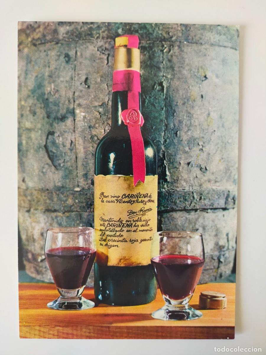 Postales: Tarjeta Postal Publicitaria Vinos CARI&Ntilde;ENA: Tinto y Rosado DON RAMON - SIn Circular.
