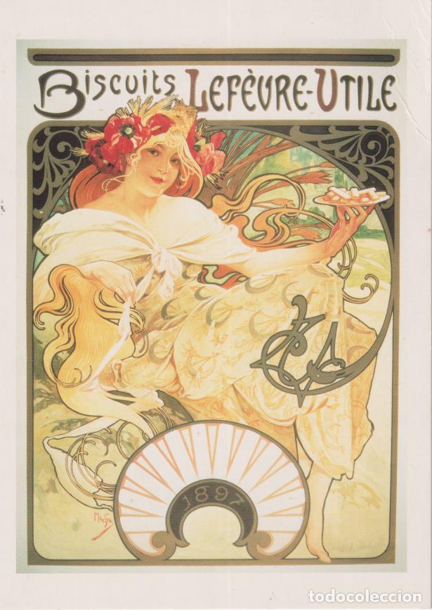 Postales: POSTAL PUBLICITARIA CARTELES BISCUITS LEF&Egrave;URE-UTILE (MUCHA) - PRESCOGROUP - S/C