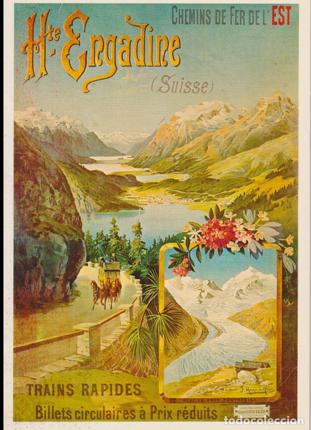 Postales: POSTAL PUBLICITARIA CARTELES HTE.ENGADINE, CHEMINS DE FER DEL EST - PHOTOGLOB 1127 - S/C