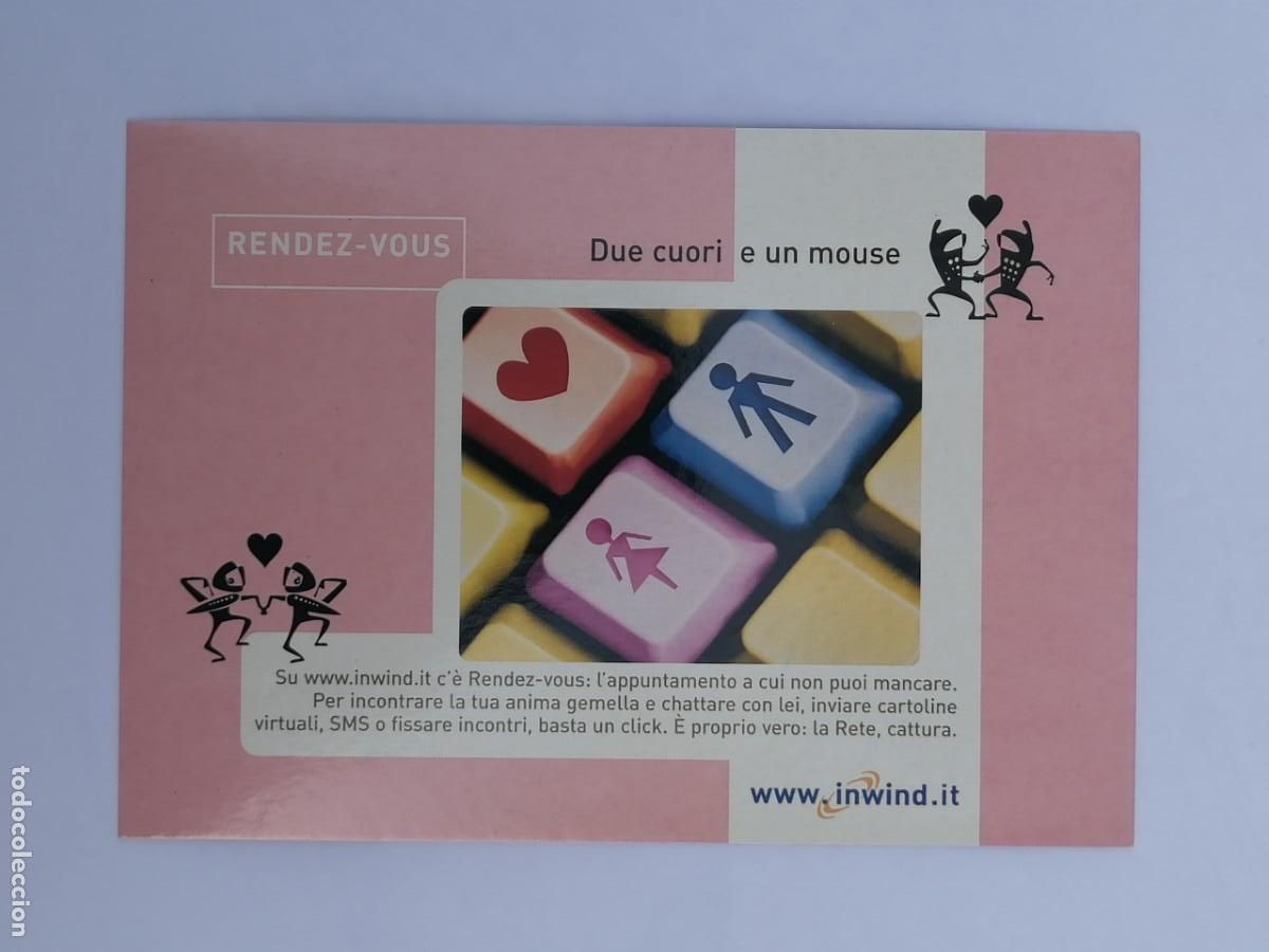 Postales: POSTAL 18888 NUEVA-ITALIA TOCARD -INWIND.IT RENDEZ-VOUS DUE COURI E UN MOUSE -MUJER