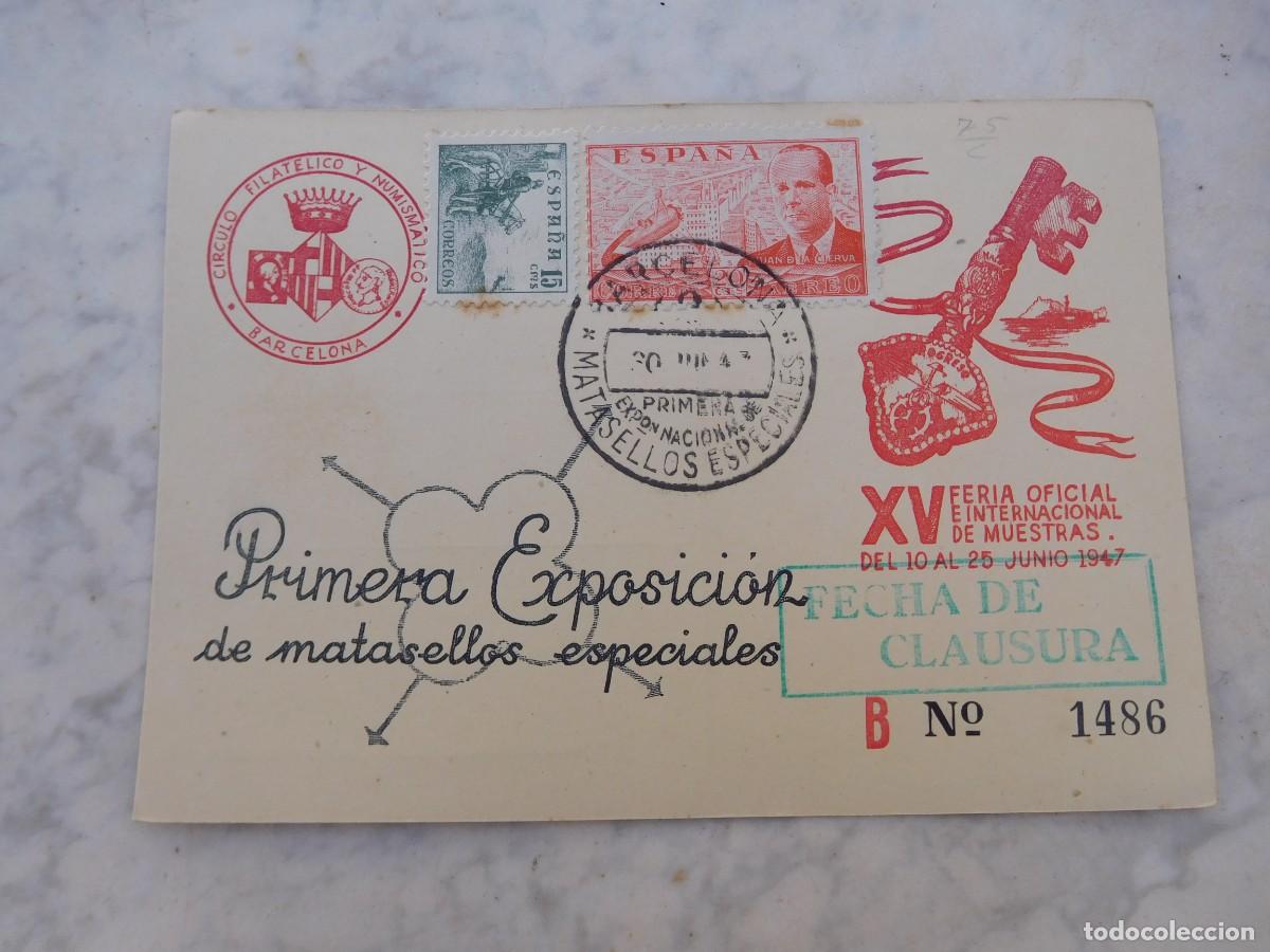 Postais: Primera exposici&oacute;n de matasellos especiales 1947