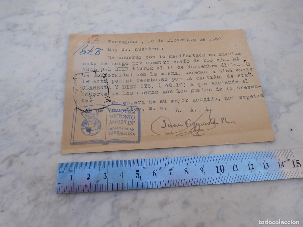 Postales: Biblioteca Antonio Agustin Tarragona 1952 - Foto 2