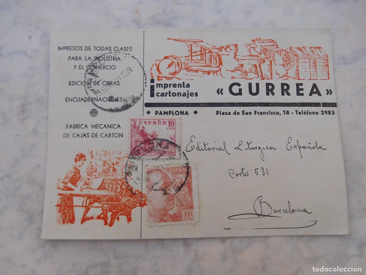 Postales: Imprenta cartonajes Gurrea Pamplona 1941